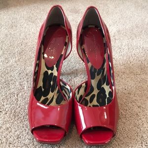 Jessica Simpson Patent Peep Toe Heels